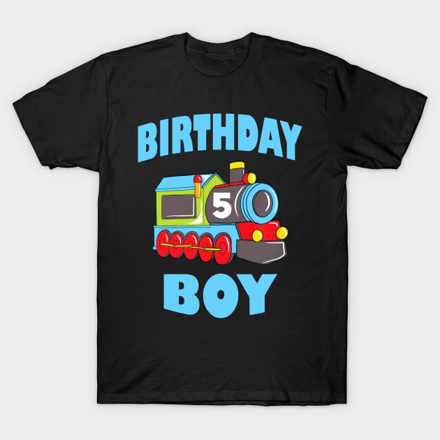 Kids Boys 5th Birthday Shirt, Birthday Boy, Kids 5 Years Old T-Shirt by woodsqhn1